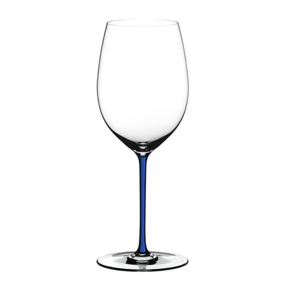 image 1 of Riedel Hand Made Fatto A Mano Cabernet/Merlot Wine Glass Dark Blue