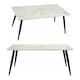 image 2 of Centre Table White Black Marble Metal Melamin MDF Wood 60 x 110 x 45 cm