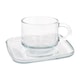 image 5 of LAV 12pc Cozy Stacking Glass Espresso Cups & Saucers Set - 90ml | Clear | Clear