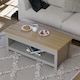 image 2 of Vida Designs Arlington Top Coffee Table Shaker Side Living Room Table, Grey & Oak