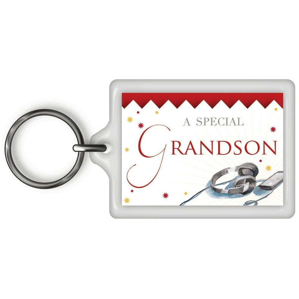 image 1 of A Special Grandson Celebrity Style World's Best Keyring