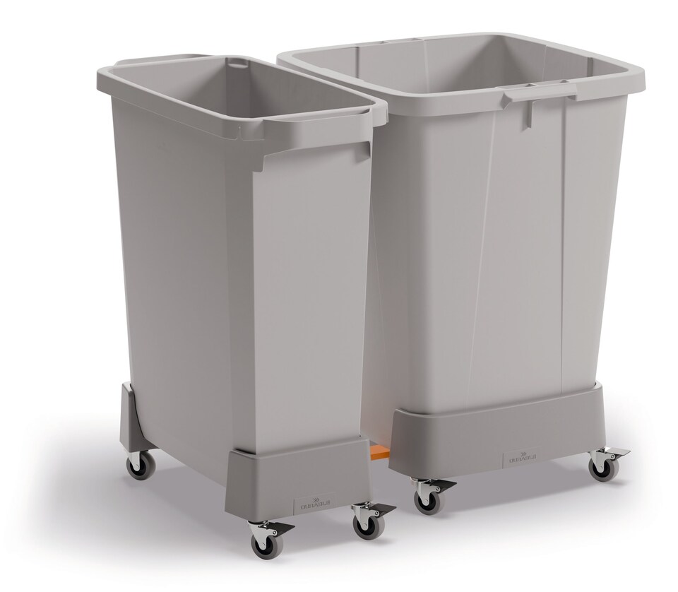 image 1 of Durable 90L Linkable Bin Trolley | Robust Modular Waste Trolley for DURABIN Bins | Grey