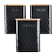 image 4 of Cooks Professional Kitchen Storage Set | 3-Piece Square with Bamboo Lids | Tea Coffee Sugar | Black