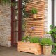 image 1 of Primrose Wooden Trough Planter With Close Style Privacy Trellis N/A