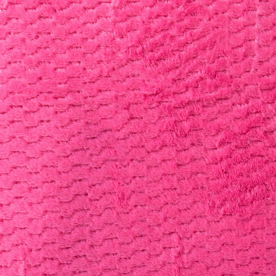 image 1 of OHS Faux Fur Super Soft Waffle Throw - Hot Pink Pink | 200CMx240CM