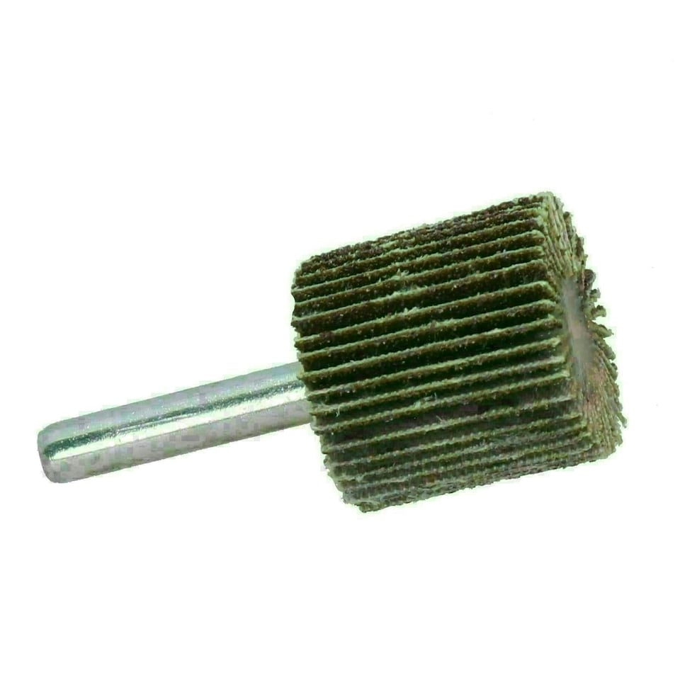image 1 of 80 Grit 25mm Flap Wheel Disc Abrasive Sanding Pads For Drills 6mm Shank 50pc