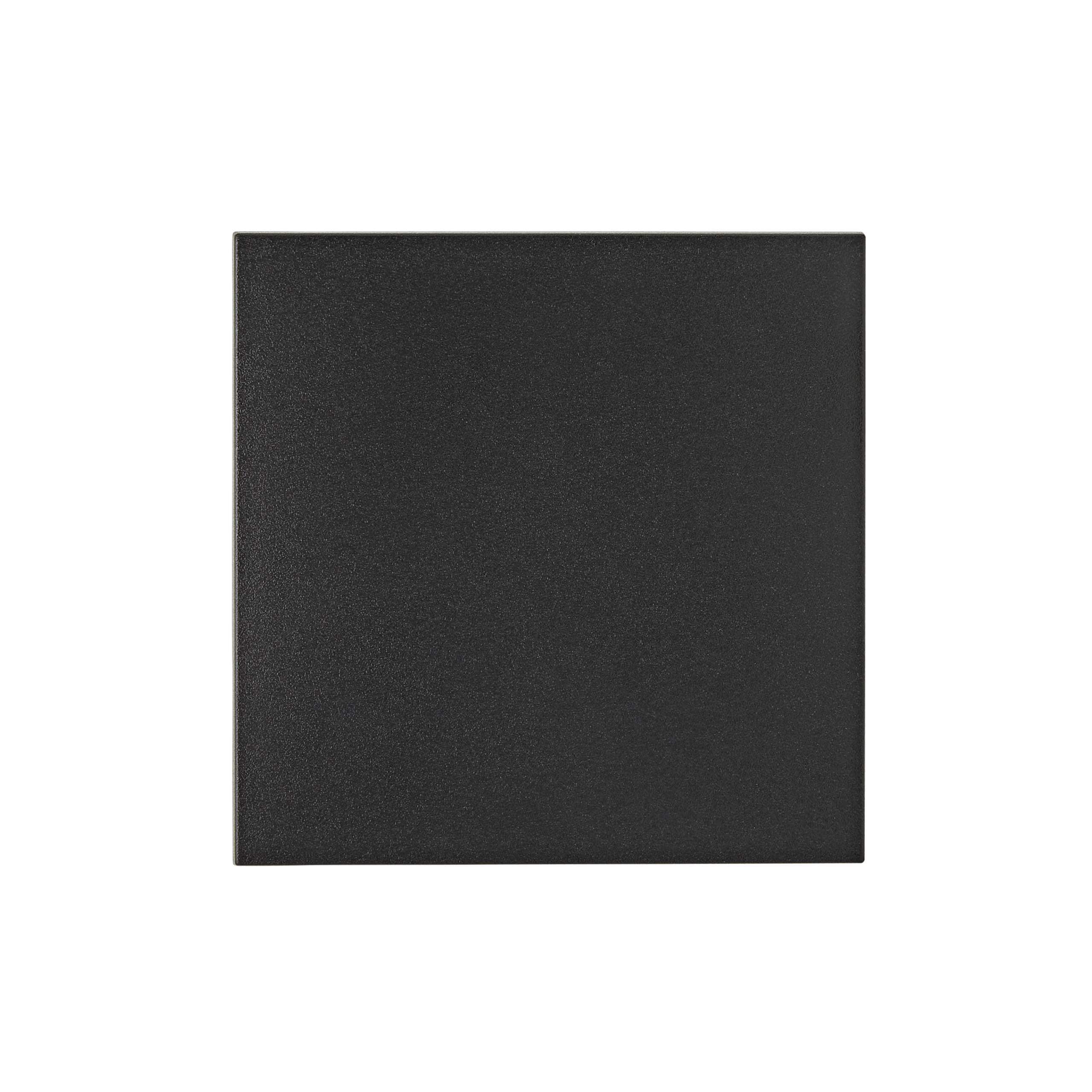 ValueLights Chad Black Backlit Square IP65 LED Outdoor Wall Light Black