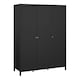 image 10 of Madrid 3 Piece Bundle, Bedside, Chest and 3 Door Wardrobe in Matt Black