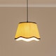 image 1 of ValueLights Dutton Natural Fabric Black Trim Scallop Edge Ceiling Floor Table Small Lamp Shade
