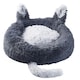 image 1 of Living and Home Round Plush Pet Calming Bed with Cute Ears -Dark Grey（50cm x 20cm）