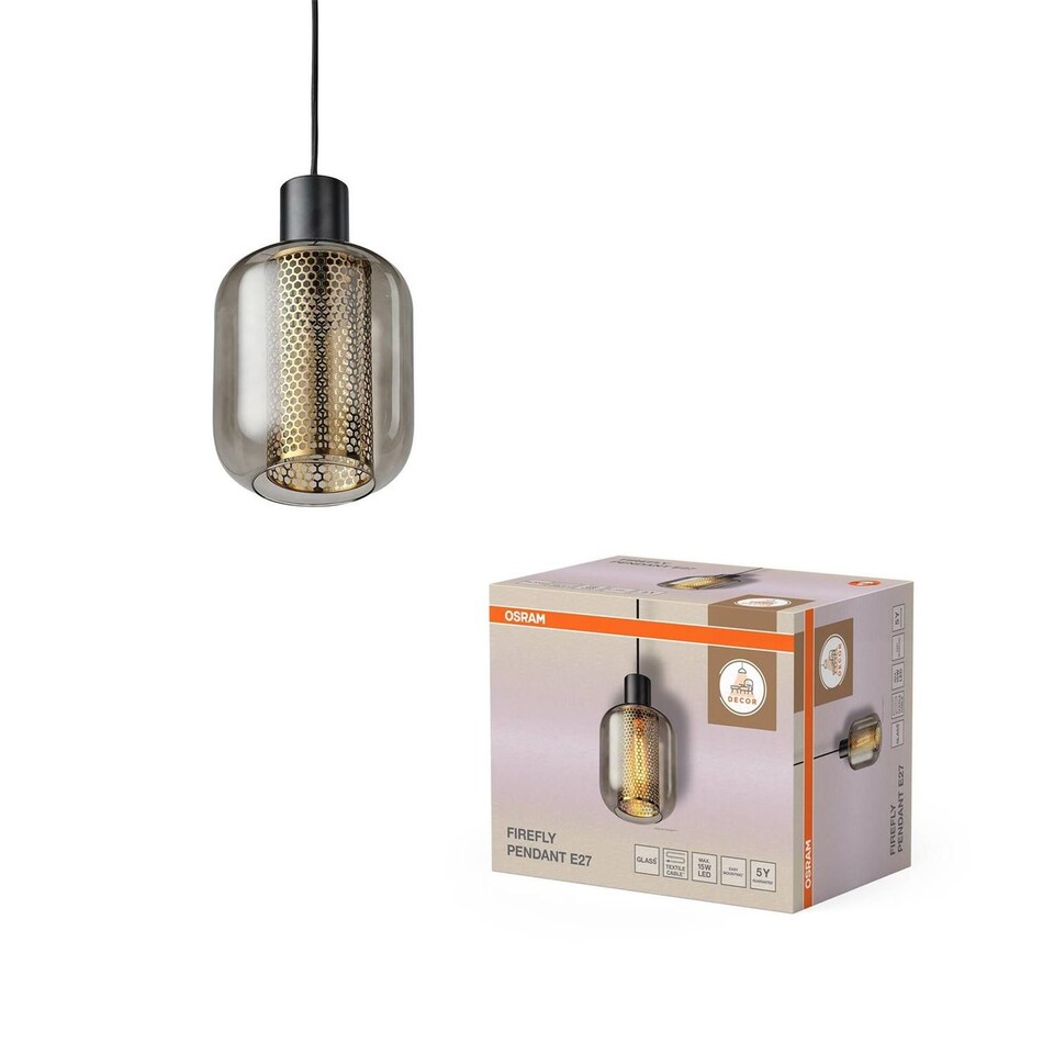 image 1 of Osram Decor Firefly Pendant Ceiling Light E27 Black | Black | Black | 1