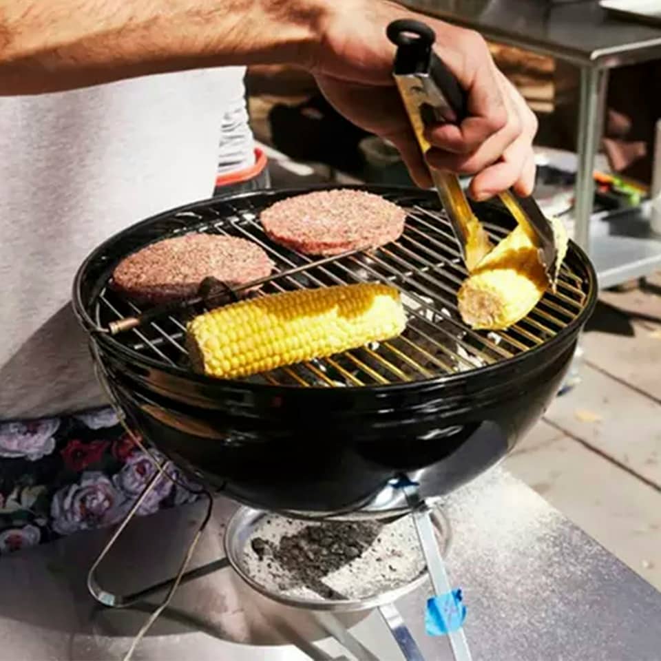 image 1 of Garden Vida Kansas Small Kettle Grill BBQ, Black