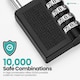 image 3 of 4-Digit Coded Padlock, Black Heavy-Duty Combination Padlock - 2pcs