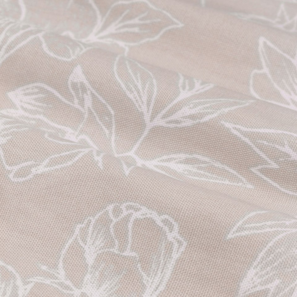 image 1 of Wylder Bella Floral Natural Eyelet Curtains (W)168cm x (D)137cm | Pink | Natural Pink | One Size