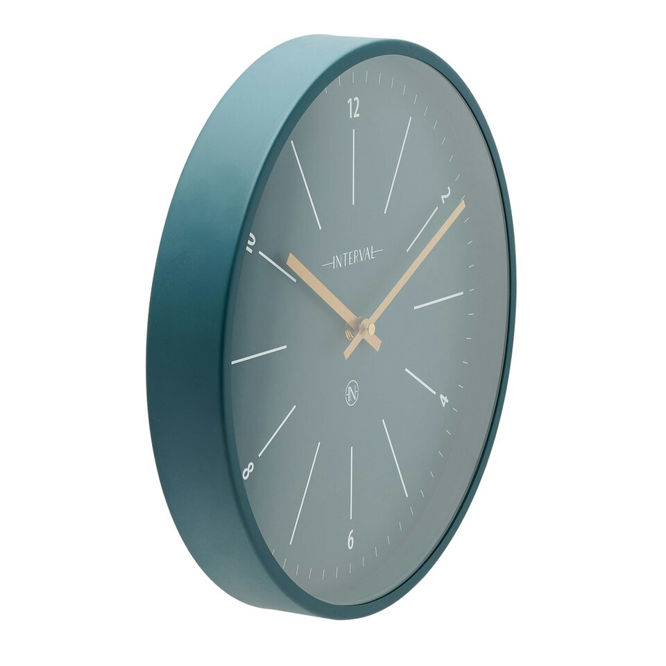 image 1 of Interval Metal Wall Clock 32cm - Emerald Green | Emerald