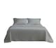 image 1 of Microfibre Soft Touch Flat Sheet Plain Dyed Bed Linen Silver | Silver | Double