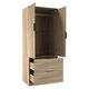 image 4 of FUJI 2 Door 2 Drawer Minimalist Bedroom Wardrobe Storage & Hanging Rail 180cm | Multi | Oak | 1