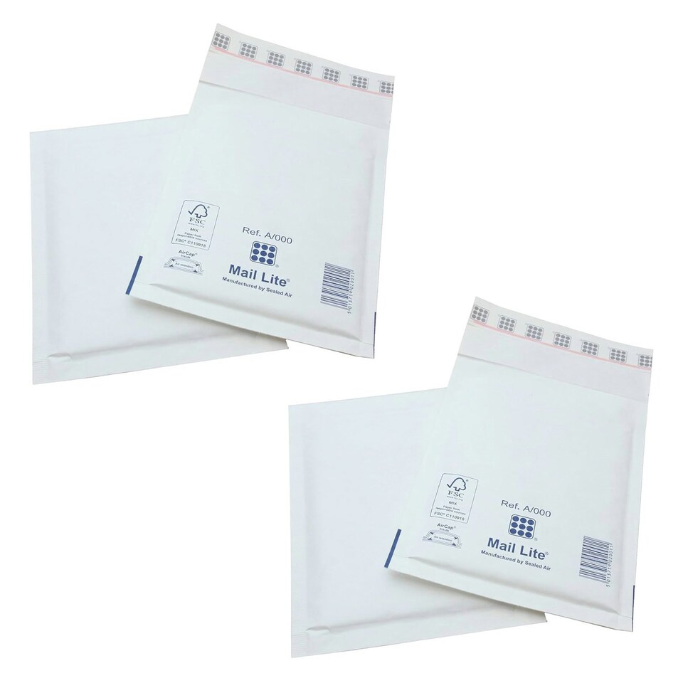 image 1 of 100 x LL (230x330mm) White Mail Lite Thick Bubble Lined Protective Postal Mailing Shipping Envelopes White | One Size