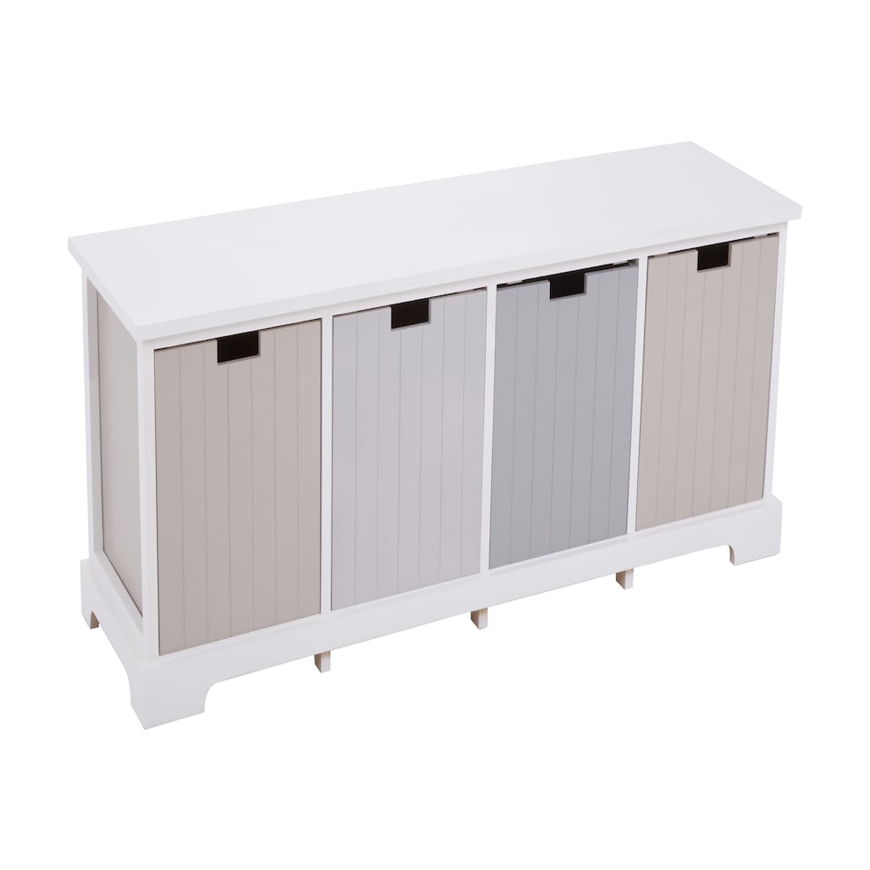 image 1 of Interiors By Premier Compact Design 4 Drawer Bench, Modern Design Chest Of Drawers For Livingroom, Minimalist Storage Chest Multi