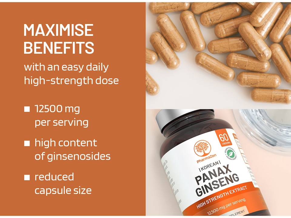 image 1 of PharmaZen Korean Panax Ginseng Extract 60 Capsules