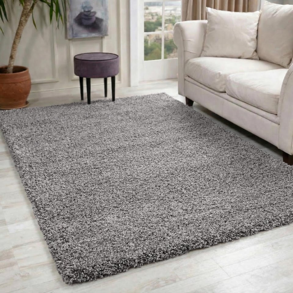 image 1 of Desire Rugs Plain Living Room Fluffy Shaggy Area Rugs
