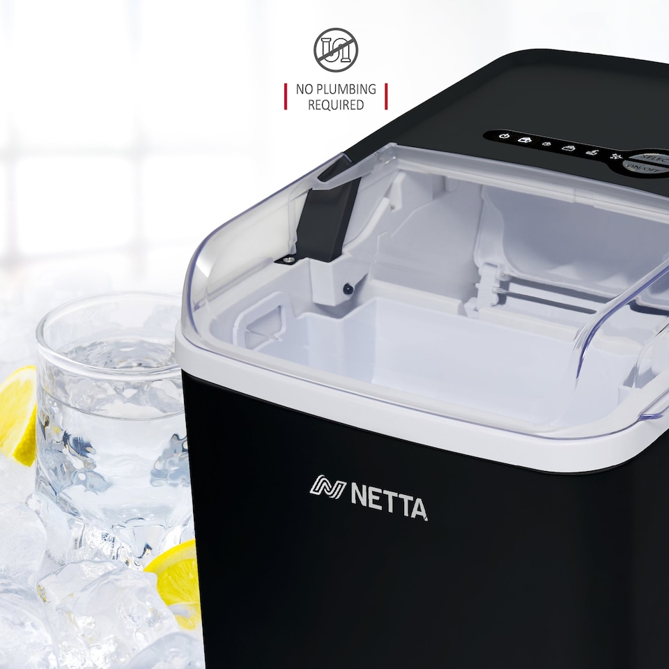 image 1 of NETTA Ice Maker Machine 1.8L Tank, 12kg/Day, Stainless Steel