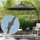 image 5 of Outsunny 3(m) Garden Cantilever Parasol with Crank Aluminium Frame Grey | Grey | 366L x 294W x 280H cm