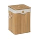 image 1 of Kankyo Natural Square Laundry Hamper Brown
