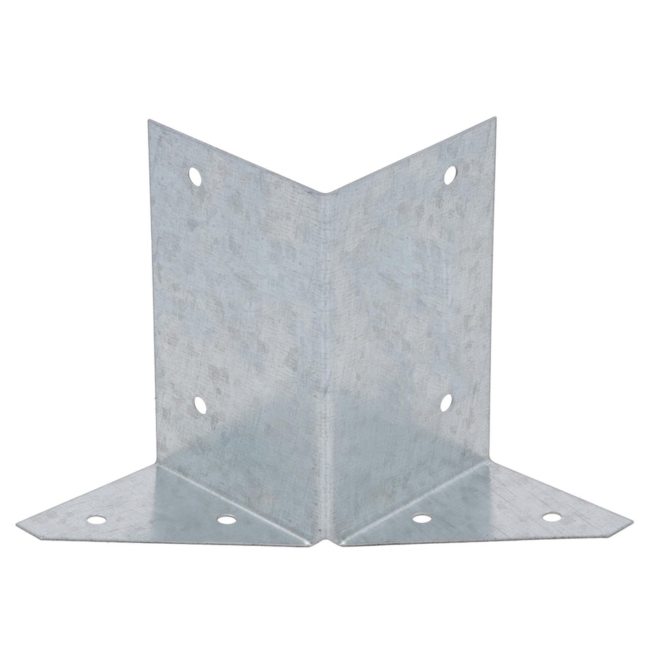 image 1 of Arris Rail Bracket Fence Post Support Galvanised 100mm Panel Repair 2PK