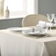 image 1 of Polyester Plain Bistro Tablecloth-Ivory