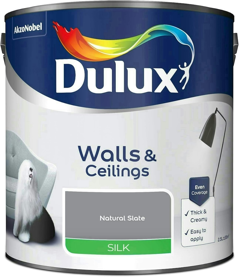 image 1 of Dulux Silk Natural Slate 2.5L Paint