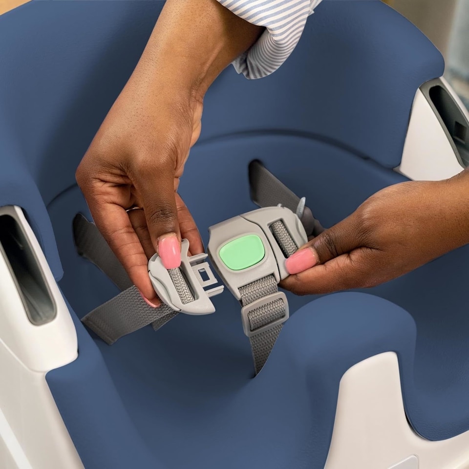 image 1 of Ingenuity Baby Base 2-in-1 Booster Feeding and Floor Seat Night Sky 16727 | Blue | Night sky | One Size | 1