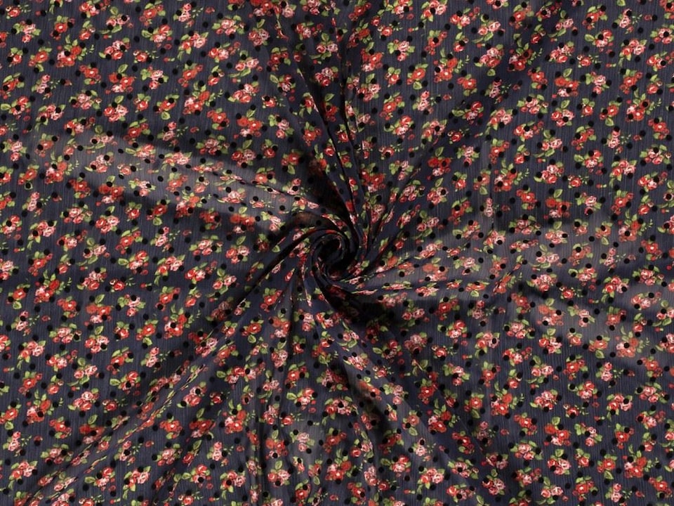 Black Sheer Chiffon Fabric for Dressmaking, 142cm / 55" Wide - per metre