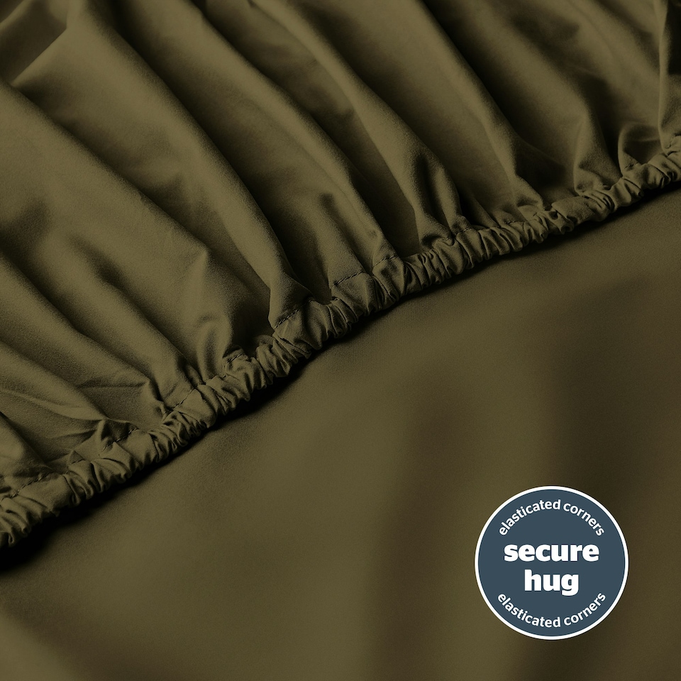 image 1 of Silentnight Supersoft Fitted Sheet Green | Olive | Single