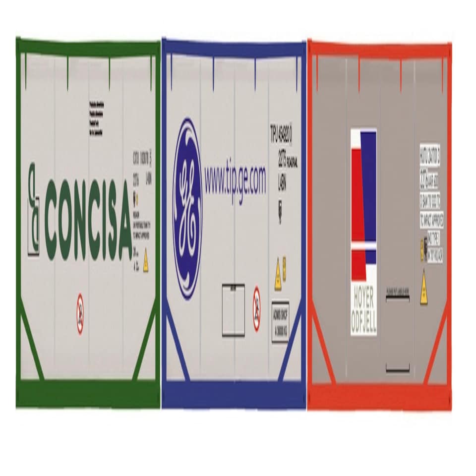 Hornby Tanktainer Set (3) Concisa/TIP/Hoyer