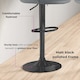 image 3 of Neo Madrid Bar Stool Dark Grey Fabric Black Steel Base Set of Two