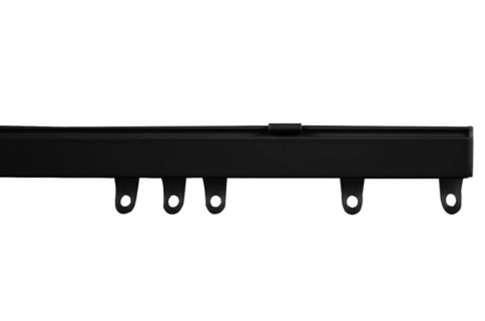 280cm Black Fineline Aluminium Curtain Track | Black | Black