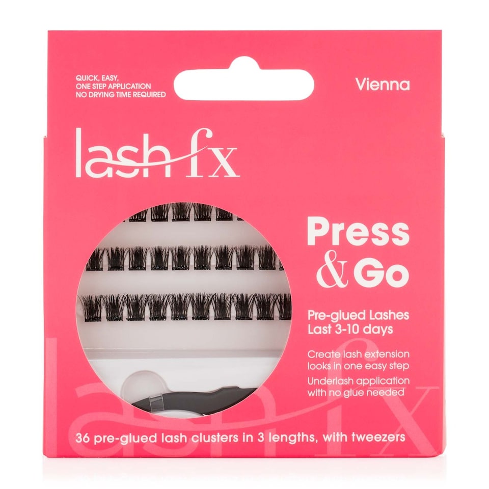 image 1 of Lash FX Press & Go Pre-Glued Cluster Lashes - Vienna: Sleek and defined