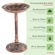 image 2 of Oypla Traditional Ornamental Pedestal Garden Water Bird Bath (Bronze)