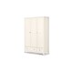 image 1 of Premier Pure White 3 Door Combination Wardrobe