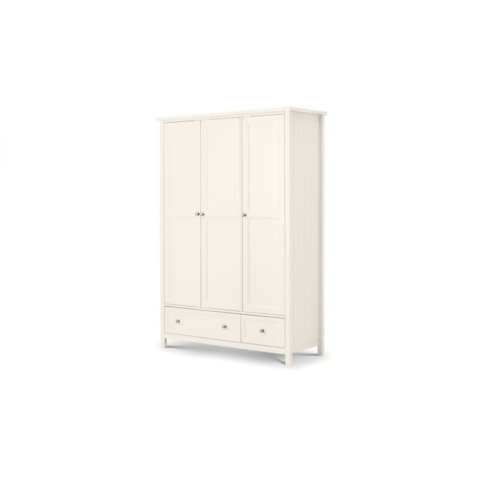 image 1 of Premier Pure White 3 Door Combination Wardrobe