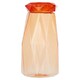 image 1 of Interiors by Premier Orange Plastic Water Bottle, 600ml Diamond Patterned Modern Water Bottle For Daily Use, Clear Water Bottle