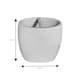 image 8 of Ripple White Textured 4 Piece Bathroom Accessory Set | White | White | 1
