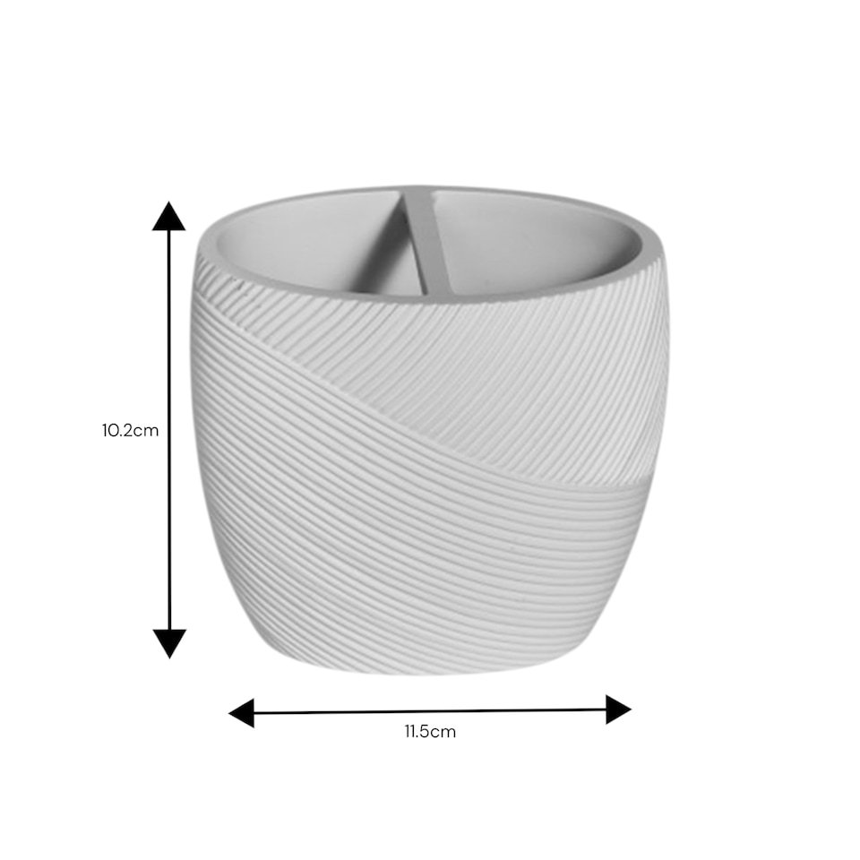 image 1 of Ripple White Textured 4 Piece Bathroom Accessory Set | White | White | 1