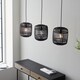 image 2 of Mathias Bar Pendant Ceiling Lamp, Dark Bamboo, Plywood With Matt Black Paint