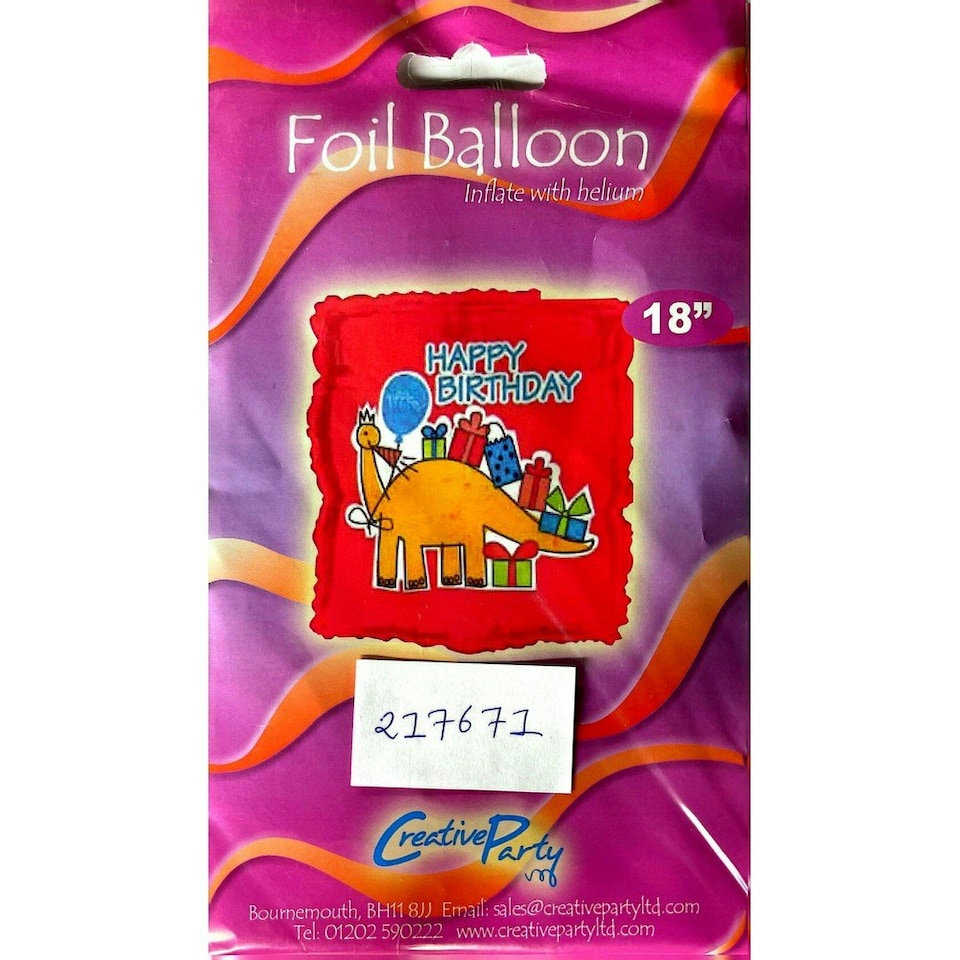 Creative Party Happy Birthday Foil Balloon - Red/Pink/Purple - One Size