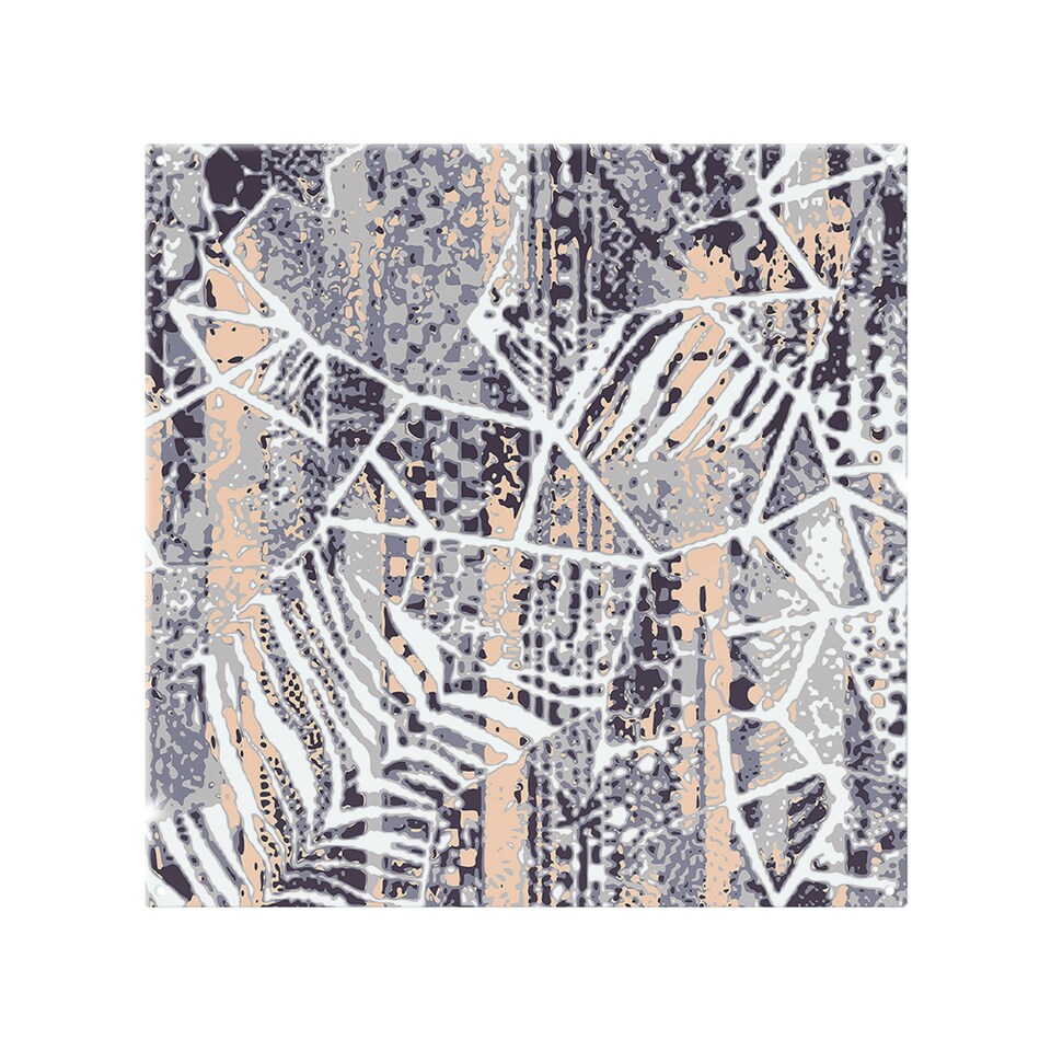 image 1 of Grunged Print Splash Back | White