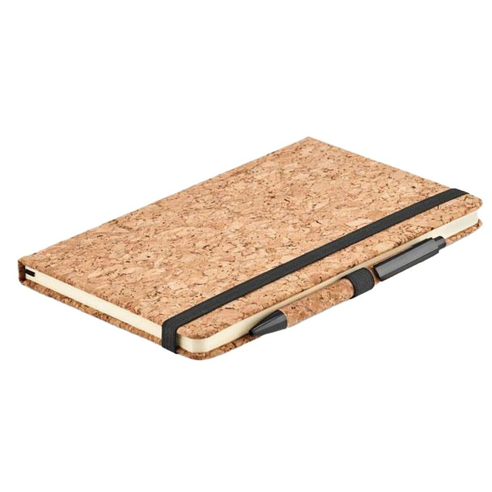 image 1 of MidOcean Suber Cork A5 Notebook with Pen Set - Black - One Size