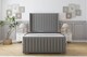 image 1 of Sloomy Marlborough Pewter Dumfries Bed Frame With 50"  Upholstered Wingback Headboard 3' Single