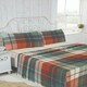 image 1 of Lomond Brushed Cotton Check Luxury Flannelette Complete Sheet Set Multi | Double